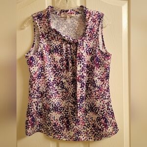 Review Women's Purple, White and Pink Sleeveless Top, Size AU12